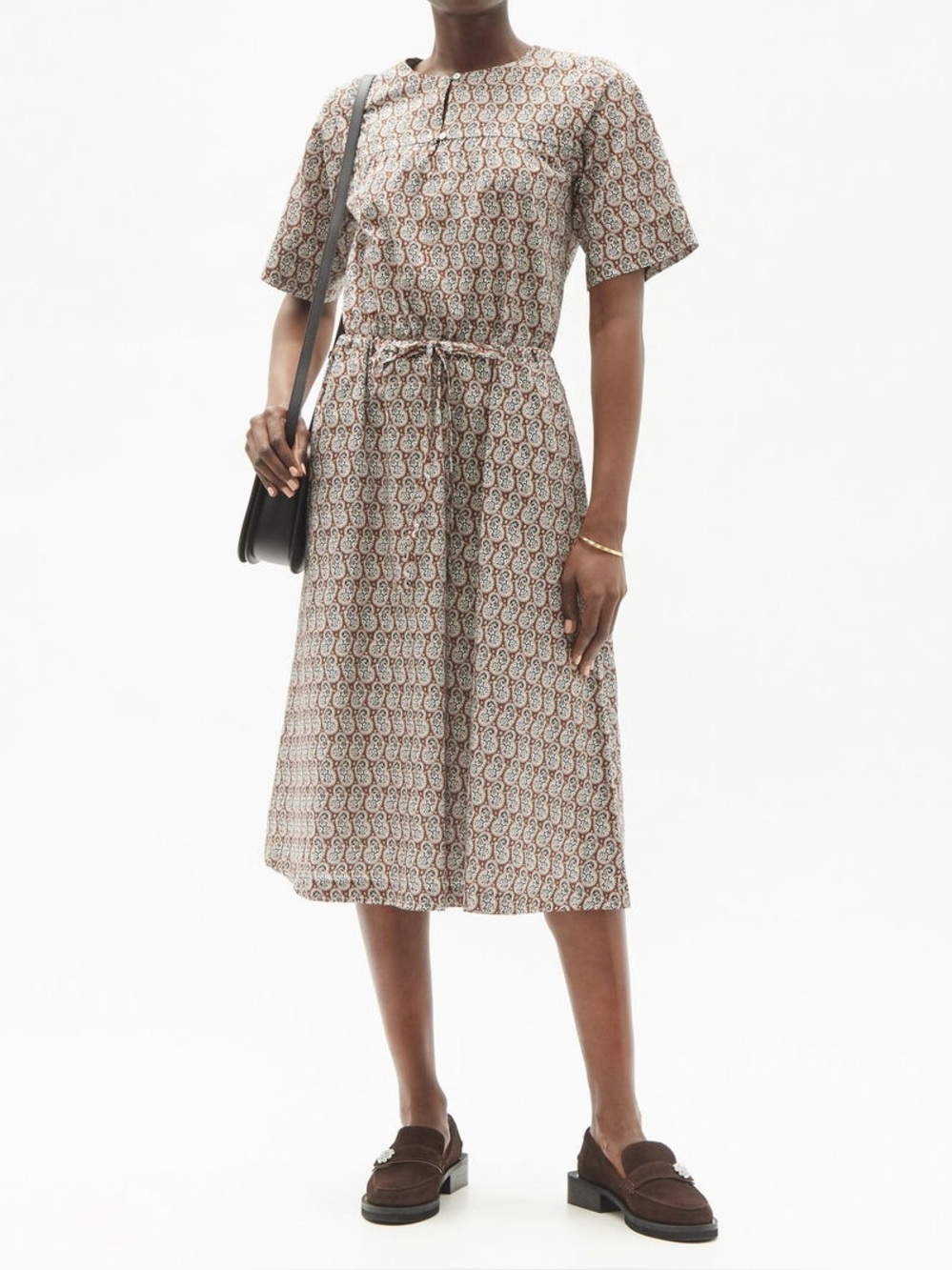 A.P.C. Elie Paisley Print Midi Dress